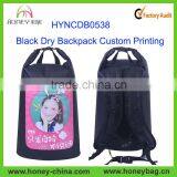 Black Personal Dry Bag Backpack With Strap Camping PVC Waterproof Dry Bag