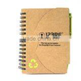 Spiral Exercise Craft Paper High Quality Cheap School Pocket 2016 Agenda Plan Notebook With Pen