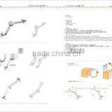 Zinc Alloy Light Duty Fixed Lid Stay Hinge Lift Hinge for Cabinet YL-6804