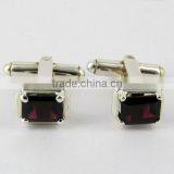 Natural Beauty !! Red Garnet 925 Sterling Silver Cufflinks, Silver Jewelry Manufacturer, Wholesale Cufflinks thumbnail-2