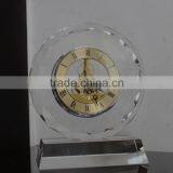 2016 Polish Clear Crystal Glass Alarm Desktop Clock thumbnail-5