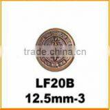 Top Design Sewing Button Brass Made 12.5mm, Custom Pattern, Pattern Sewing Button