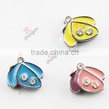 Metal Cute Butterfly Square Hole Spacer Charm Beads