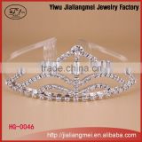 Wholesale Bridal Wedding Sliver Crystal Rhinestone crown Tiara
