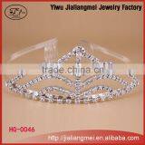 Wholesale Bridal Wedding Sliver Crystal Rhinestone Crown Tiara thumbnail-1