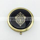 Hot Sale Metal Bronze Make up Mirror With Epoxy Sticker thumbnail-3