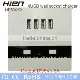 220v Extension Cord Socket Outlet USB Socket With 4 USB Port 5V3A 2 LED Indicator Suit for Hotel School Airport Railway Hospital thumbnail-5