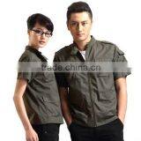 By Printing and Dyeing Cvc Beautiful Fabric for Stewardess in Summer thumbnail-1