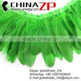 NO.1 Supplier ZPDECOR Factory Direct Sale Top Quality Dyed Trimming Green Goose Feathers Trim thumbnail-1