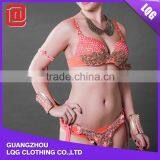 Sexy Rose Red Feather Rhinestone Beaded Mexican Carnival Costumes thumbnail-4