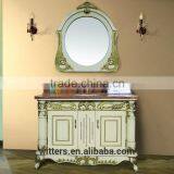 WTS-1577 Hot Sale Luxury Italian Traditional Solid Wood Bathroom Vanity for 5 Star Hotel
