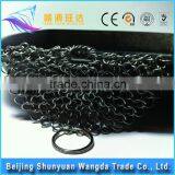 7x7 in Cast Iron Cleaner Skillet Chainmail Scrubber In Stainless Steel Material Round thumbnail-1