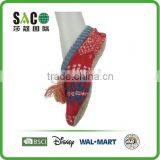 Pink Acrylic Floor Socks With Grey Cuff With Colourful Tassels With Anti thumbnail-2