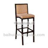 Modern BH-BC8263 Imitation Wood Metal Bar Stool High Chair thumbnail-2