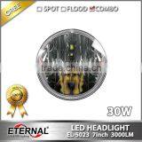 7in Round Off-road Truck SUV Cars 4x4 Vehicles High Power 30W Dual Sealed Beam LED Headlight thumbnail-1