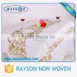 Golden Printing Decoration Biodegradable PP Nonwoven Tablecloth thumbnail-2