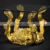 Imperial Noble Furniture Living Room Sofa, Luxury Wood Carved Three Seater Sofa With Gold Painted, British Royal Sofa Couch Set thumbnail-5