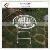 Antique White Vintage Metal Top Table thumbnail-1