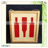 Unfinished Hinge 3 Bottles Wooden Wine Gift Box thumbnail-3