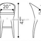 Modern Outdoor Rattan Patio Bar Chair thumbnail-3