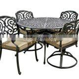 Trade Assuance Cast Aluminium Frame Bar Furniture Counter Compact Dining Table Set Designs thumbnail-1