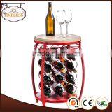 Orange Round Wooden Wine Rack thumbnail-1