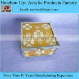 Small Printed Acrylic Jewelry Box With Metal Frame thumbnail-1