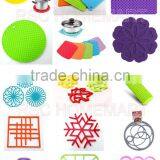 Premium Quality Cheap Insulated Flexible Durable Non Slip Coasters Multi-Use Flower Shaped Trivet Silicone Mat Hot Pads thumbnail-6
