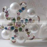 Diamond-encrusted Lapel Pins Pearl Brooches Hijab Pins Scarf Pins Female Pashmina Brooches thumbnail-1