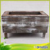 Decorative Garden Large Natural Wooden Flower Pot Bench thumbnail-2