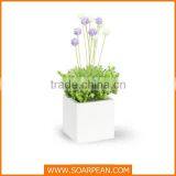Home Decorative White Fiberglass Garden Flower Pot thumbnail-2