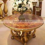 FA-329P-01 Leading Antique Round Table With Thick Paper and Glass Top thumbnail-3