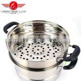 Hot Selling Stainless Steel Steamer Cooking Pot With Hollow Handles and Metal Lid thumbnail-2