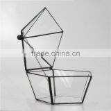 Five Face Opening Closed Five Angular Geometry Glass Greenhouse Flowers Garden Decor Pots thumbnail-2