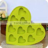 Fancy Ice Cube Tray | 10 Cavities Candy Mold | Silicone Heart Shaped Trays thumbnail-2