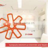 Flower Shape Orange Custom Cup Silicone Coaster thumbnail-1