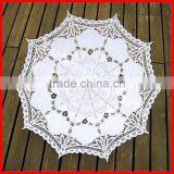 Victorian Style White Lace Crafts Parasol for Promotion thumbnail-6