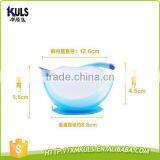 High Qulity Plastic Baby Bowl/Kids Silicone Suction Feeding Bowl Cutlery Sets With Spoon and Fork thumbnail-2