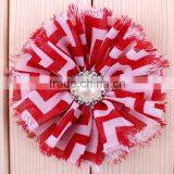 Handmade Fraying Chiffon Flower With Pearl Beads Center for Kids Hair Accessories for Baby Girl thumbnail-3