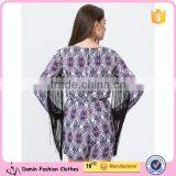 2015 New Summer Long Sleeve Floral Print Ladies Playsuit With Tassel thumbnail-2