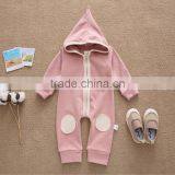 Wholesale Baby Clothes Full Front Zipper 100% Cotton Baby Onesie thumbnail-3