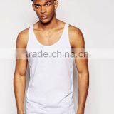 2017 Competitive New Design Custom Manufacture White Color Gym Wear Comfortable 100% Cotton Fashion Running Men's Tank Vest thumbnail-1