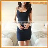 Surplus Women Navy Cotton Camisole Dress Stock thumbnail-1