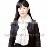 CX-S-82H Best Prices OEM Design Stock Fashion Knitted Mink Fur Ladies Scarf thumbnail-5