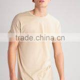 MGOO OEM Service Round Neck Long Line T Shirt Mens Slim Fit Plain T Shirts Wholesale thumbnail-4