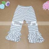 Fashion Style Baby Clothes Wholesale Girls Ruffle Baby Icing Stripe Ruffle Kids Legging Pant thumbnail-1