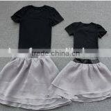 Holesale-Family Set,matching Mother Daughter Clothes Summer T-shirt With a Skirt Mom and Daughter Dress thumbnail-5