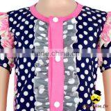 Summer Child Punjabi Suits Polka Dots Ruffle Short Sleeve Little Girl Bodysuit Shorts Type One Piece Jumpsuit thumbnail-3