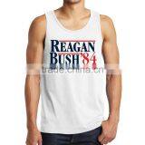 Latest Fashion Design Custom Printing 100% Cotton Bodybuilding Stringer Wholesale Mens Tank Top thumbnail-5