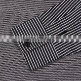 Thin Grey White Striped Cotton Sweater Shirt thumbnail-4